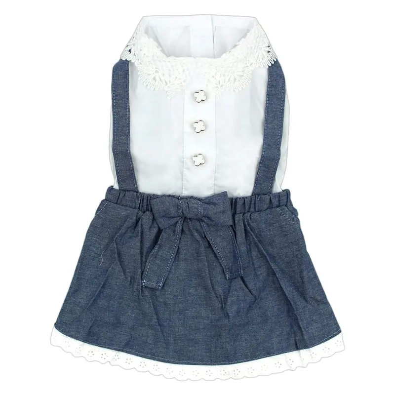Chambray Overall Dog Dress by Parisian Pet