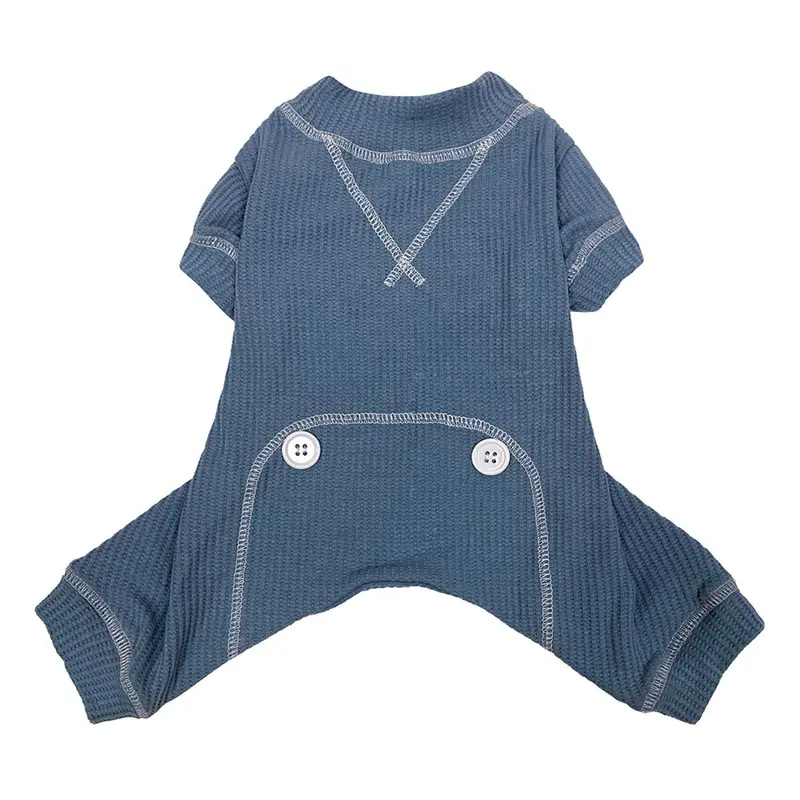 foufou Dog  Thermal Dog Pajamas - Blue