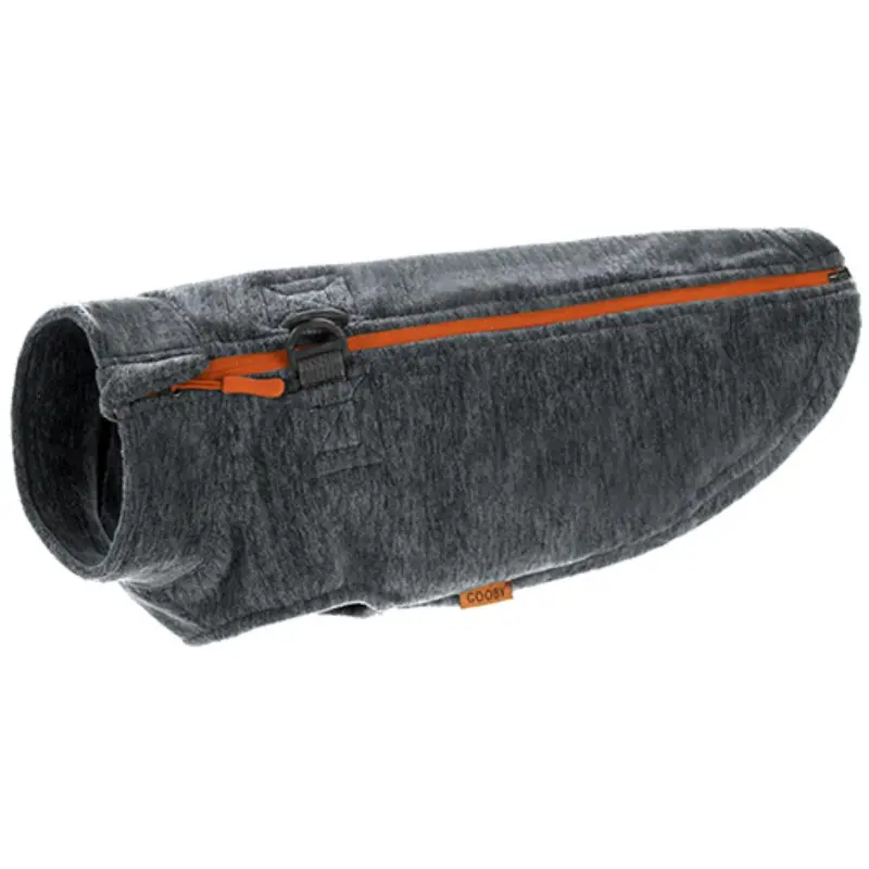 Gooby Zip Up Fleece Dog Vest - Gray Wash