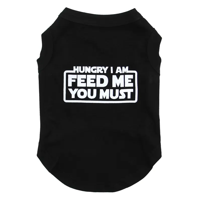 Hungry I Am Dog T-Shirt - Black
