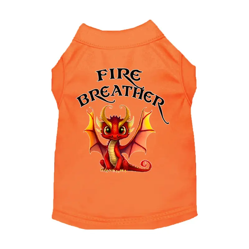 Mirage Fire Breather Dragon Dog Shirt - Orange