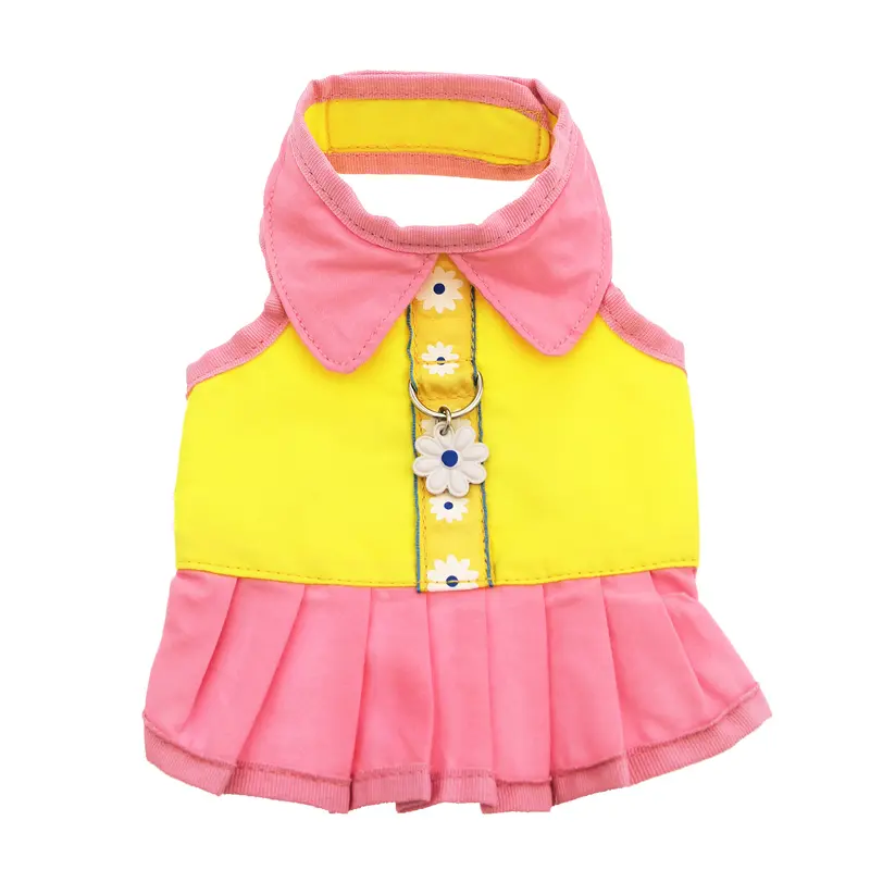 Doggles Flower Dress Harness - Yellow