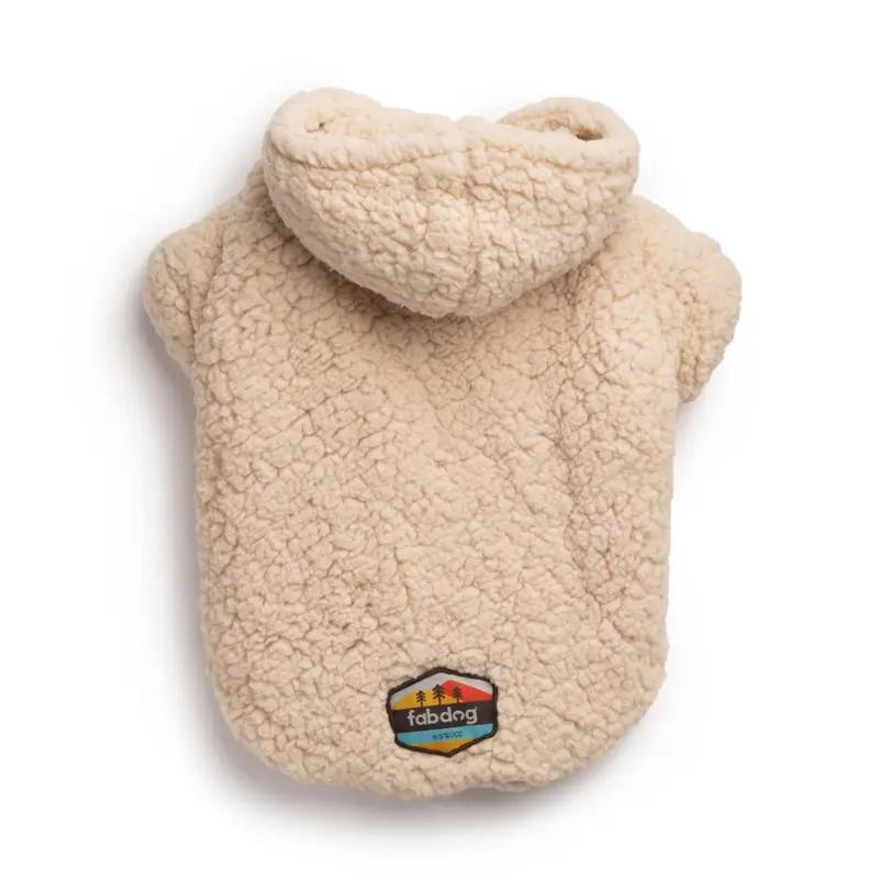 fabdog Sherpa Dog Hoodie - Cream