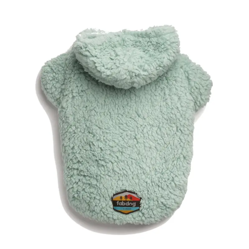 fabdog Sherpa Dog Hoodie - Seafoam