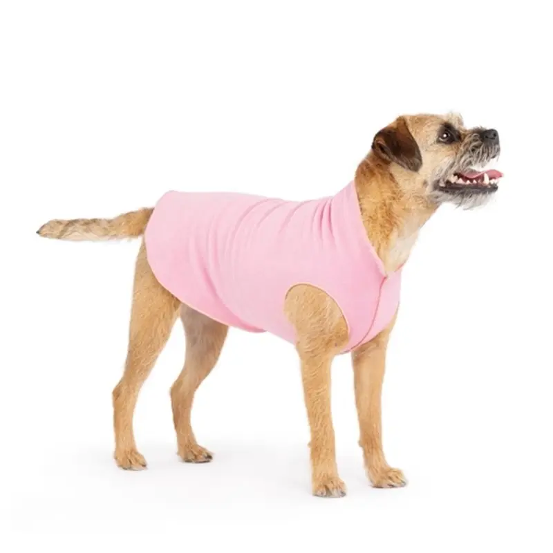 Gold Paw Fleece Dog Jacket - Rose