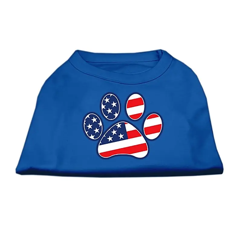 Patriotic Paw Dog Tank Top - Blue