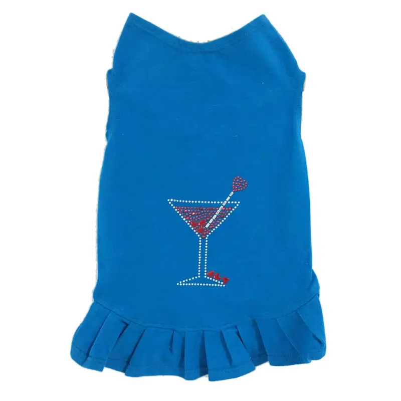 Daisy & Lucy Martini Dog Dress - Turquoise