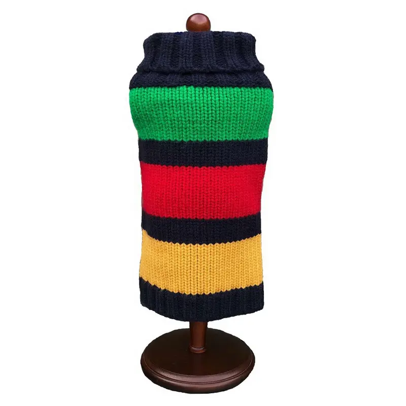 Dallas Dogs Color Block Stripes Dog Sweater