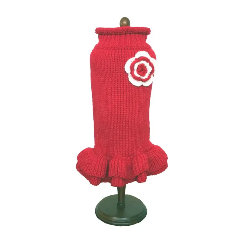 Dallas Dogs Red Sweater Dog Dress