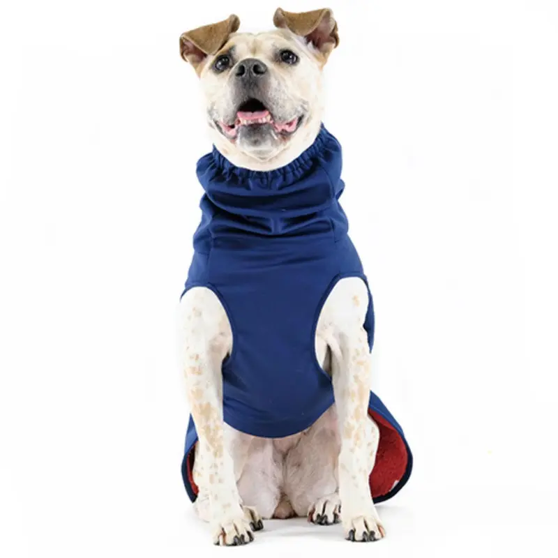Gold Paw Winter Paw Dog Coat - Navy with Red