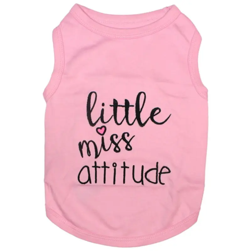 Little Miss Attitude Dog Tank by Parisian Pet - Pink