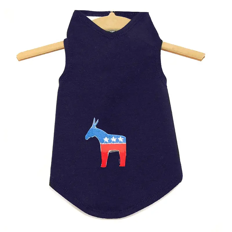 Daisy & Lucy Democratic Donkey Dog Tank - Navy