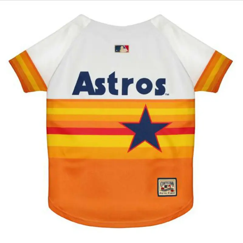 Houston Astros Baseball Dog Jersey - Throwback