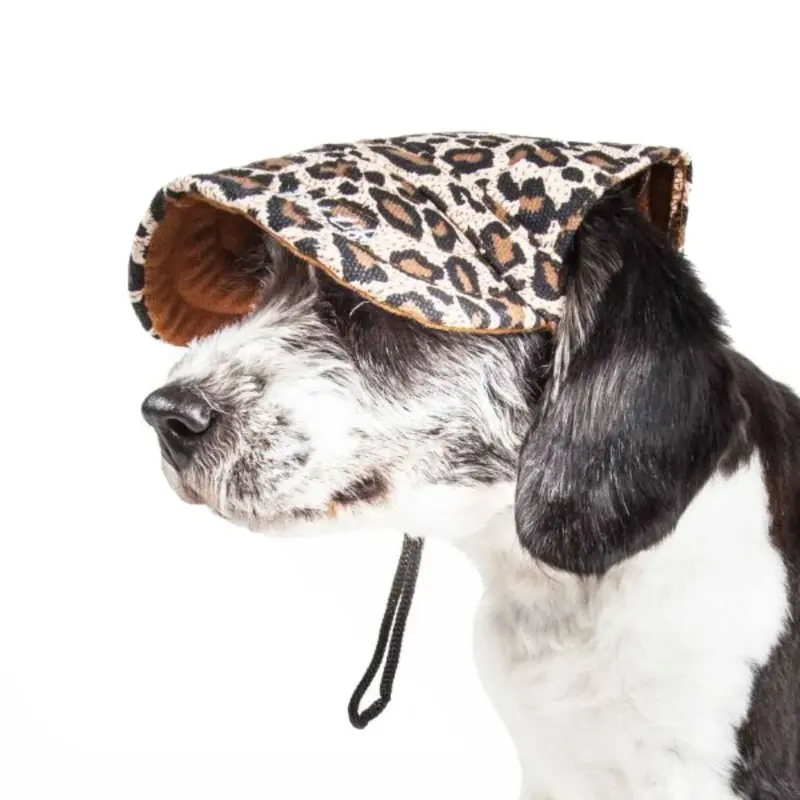 Pet Life Cheetah Bonita UV Protectant Dog Hat Cap