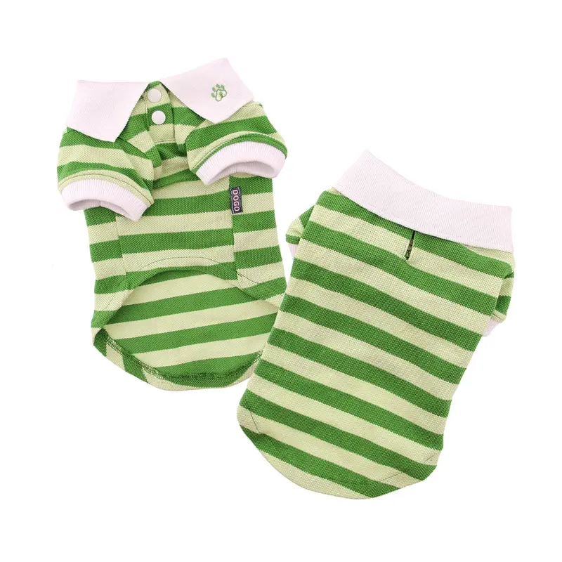 PuppyPAWer Stripe Dog Polo by Dogo - Green