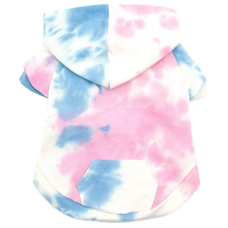 Worthy Dog Tie Dye Dog Hoodie - Pink
