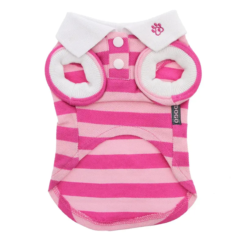PuppyPAWer Stripe Dog Polo by Dogo - Pink