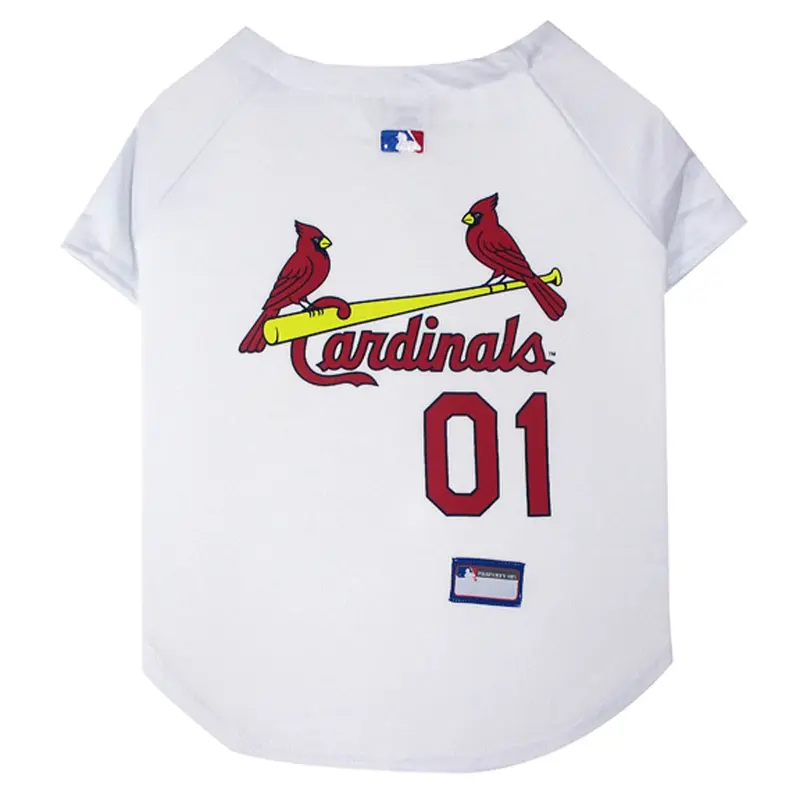 St. Louis Cardinals Officially Licensed Dog Jersey - White