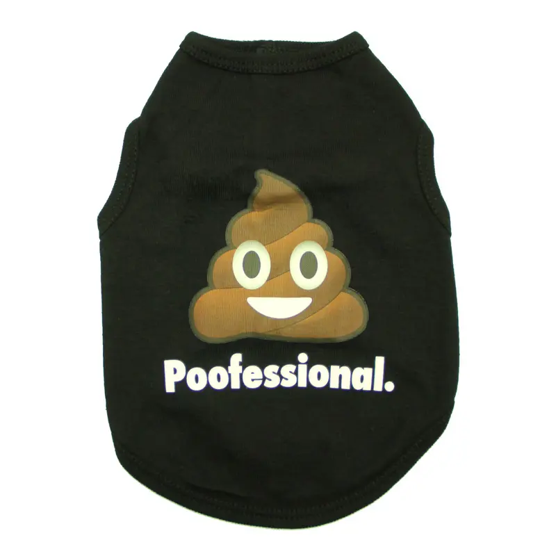 Worthy Dog Poofessional Dog T-Shirt - Black