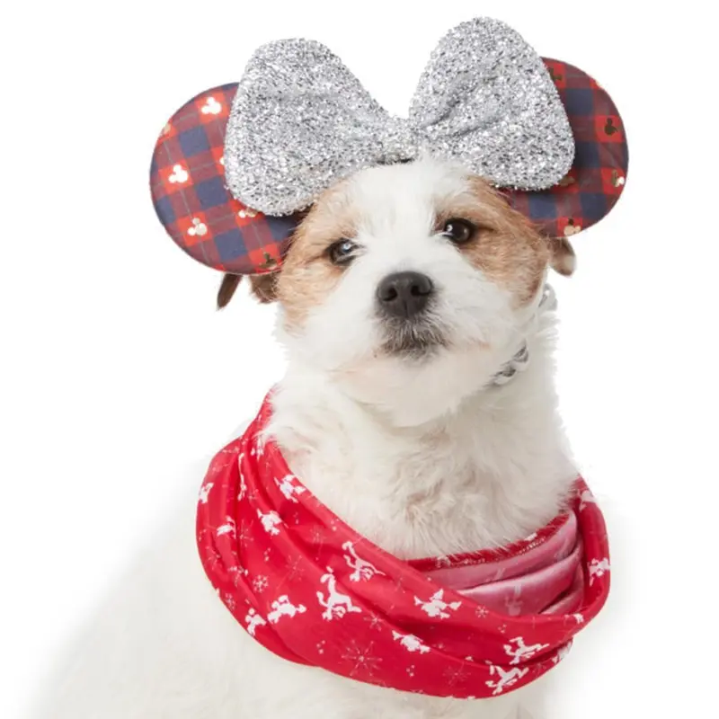 Disney Minnie Holiday Ears and Dog Scarf Set by Rubies