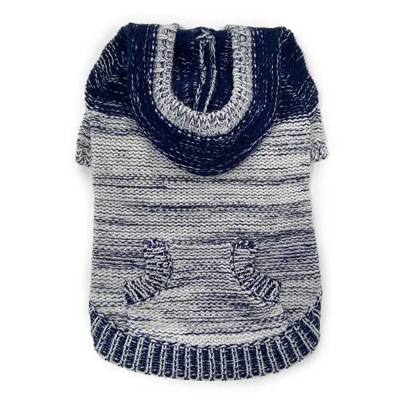 Gradient Hooded Dog Sweater by Dogo - Navy Blue