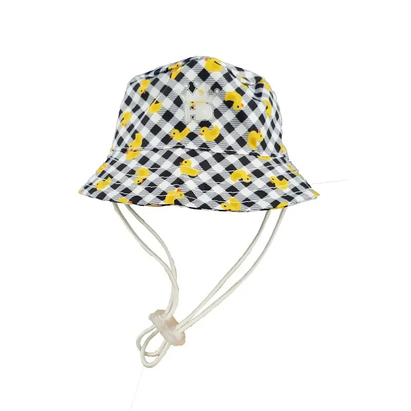 Hip Doggie Bucket Rain Dog Hat - Ducks/ Plaid
