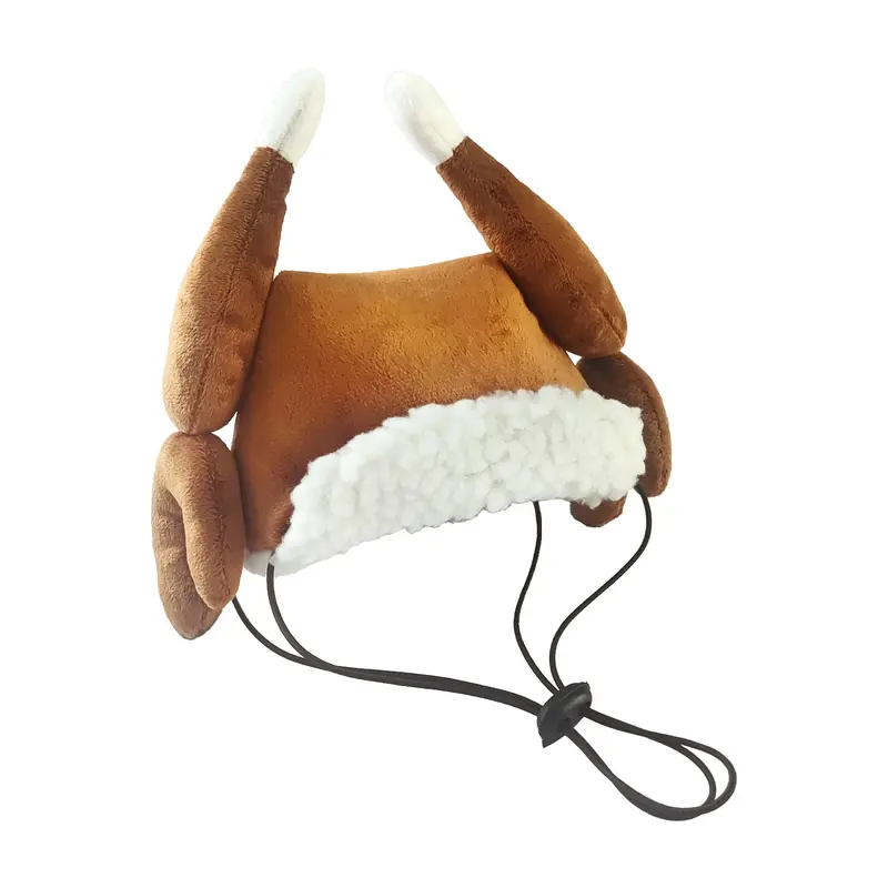Huxley & Kent Holiday SnugFit Trapper Dog Hat - Turkey Tester
