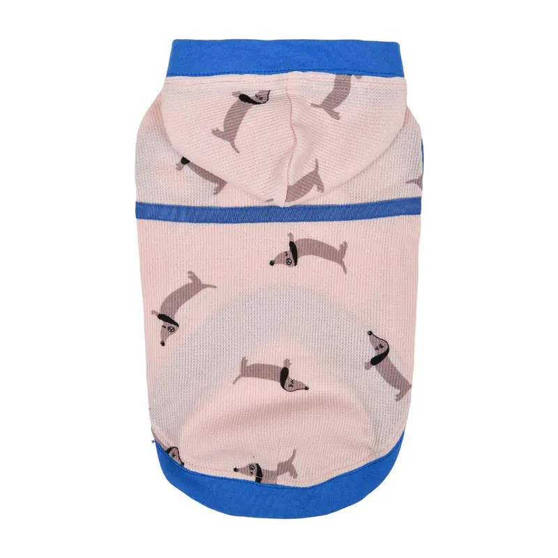 Puppia Sammy Dogs Hooded Dog Shirt - Indian Pink