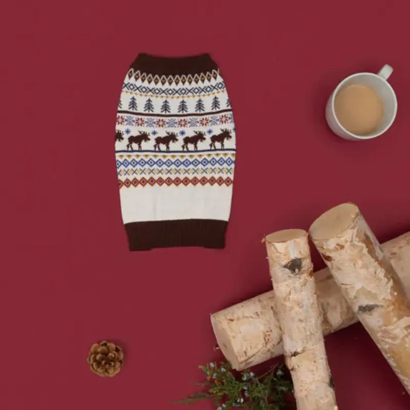 Dog Threads Caribou Dog Sweater - Brown