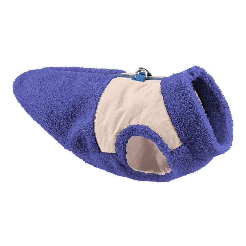 Gooby Zip Up Sherpa Fleece Dog Vest - Two Tone Purple
