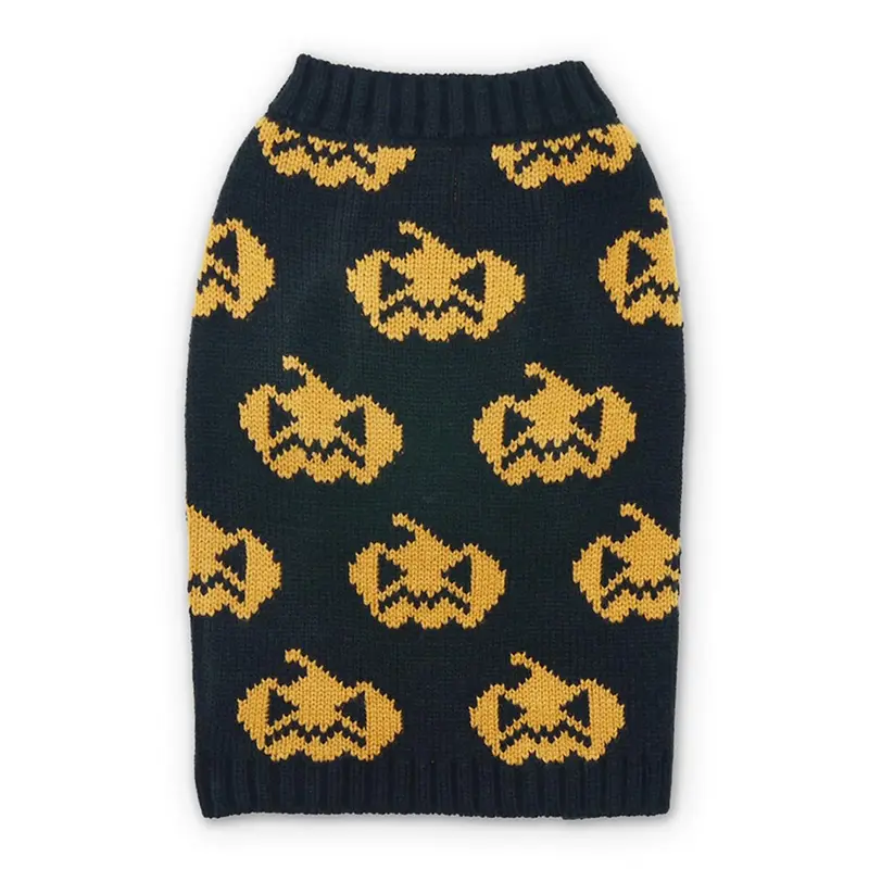 DOGO Jack O Lantern Dog Sweater - Black