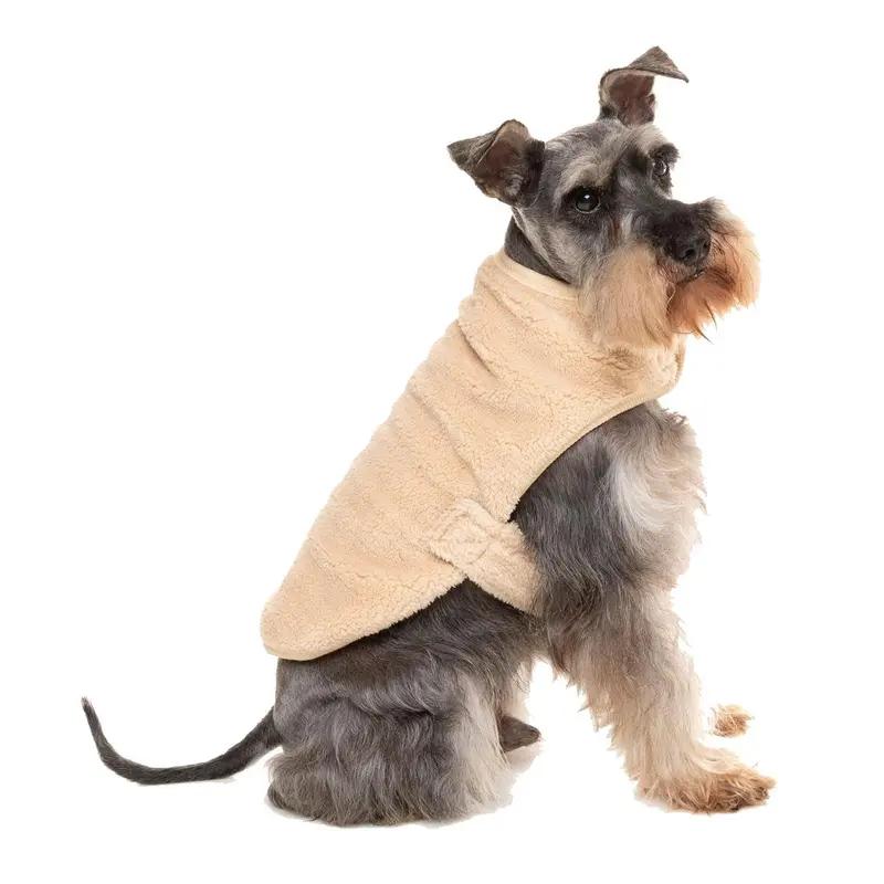 FuzzYard Teddy Wrap Dog Vest - Beige