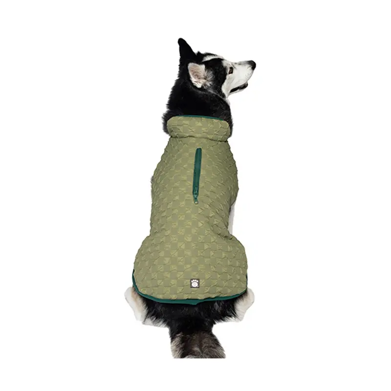 Petrageous Luna Peak Harness Dog Parka - Green/Teal