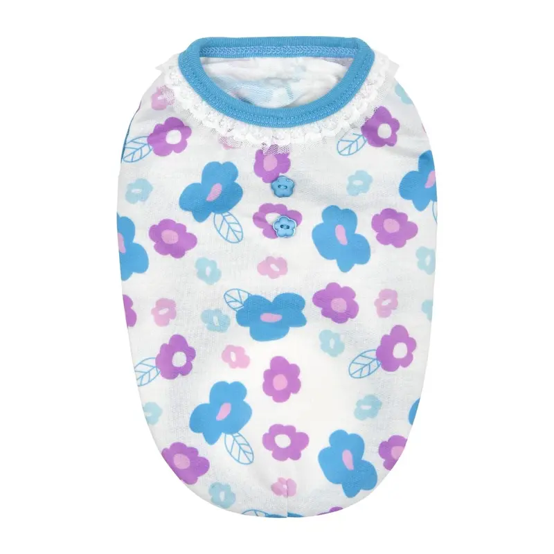 Puppia Indigo Floral Dog Shirt - Blue
