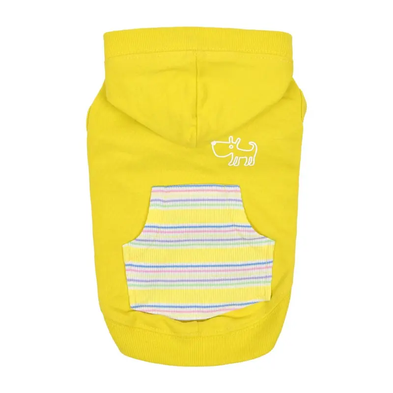Puppia Phideaux Pocket Hooded Dog Shirt - Yellow