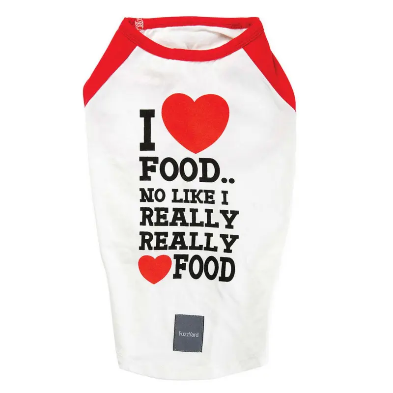FuzzYard I Love Food Dog T-Shirt