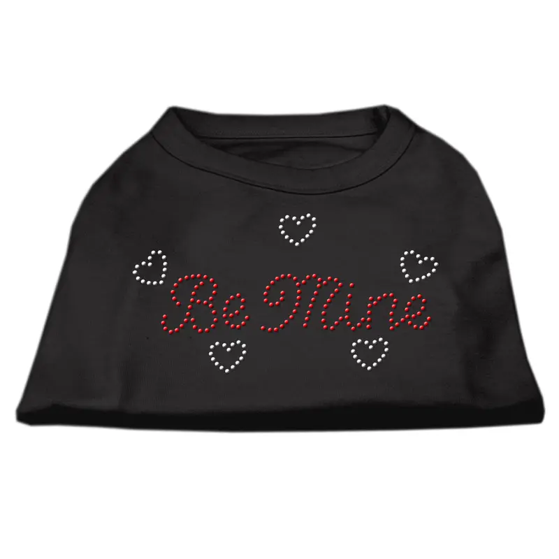 Mirage Be Mine Rhinestone Dog Tank - Black