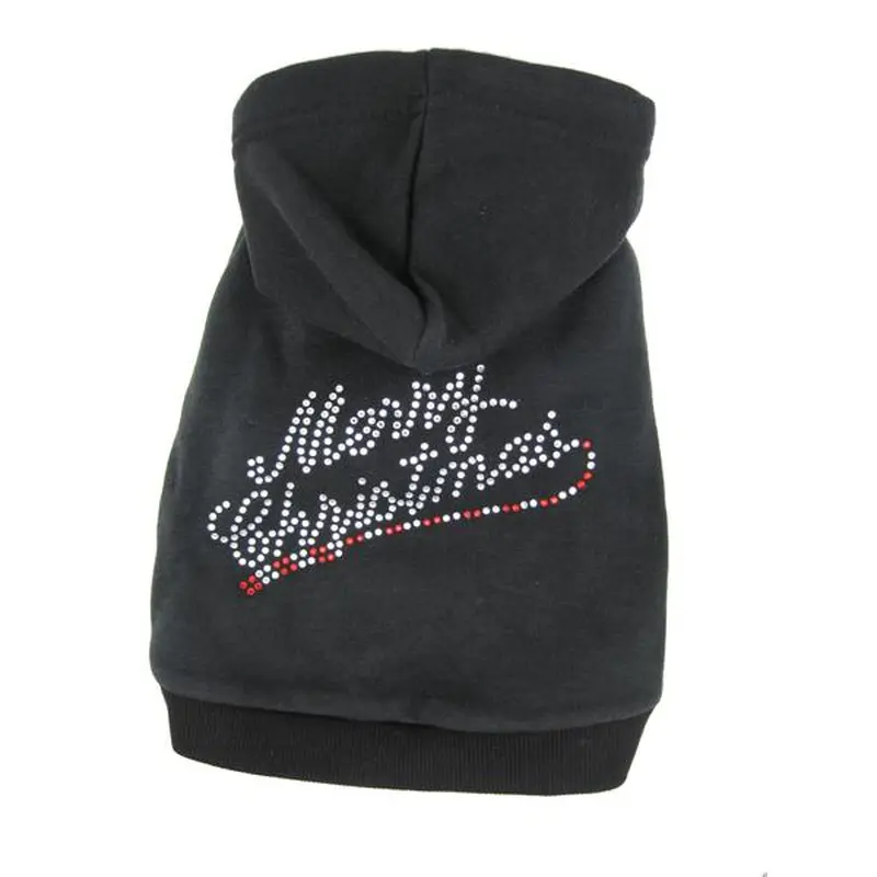 Mirage Merry Christmas Rhinestone Dog Hoodie