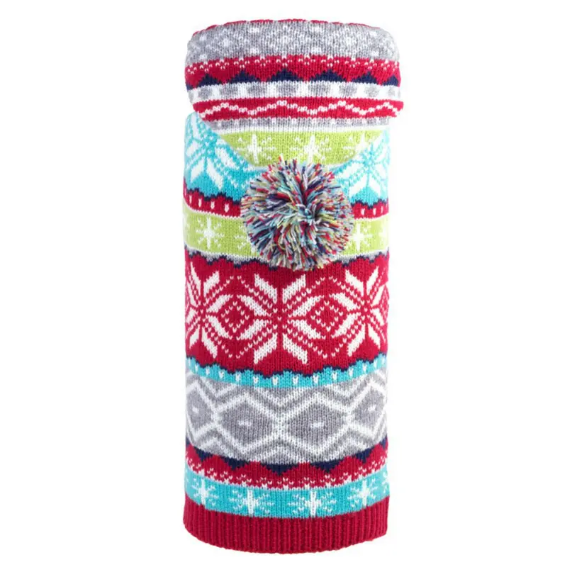 Worthy Dog Fair Isle Dog Hoodie - Multi-Colored