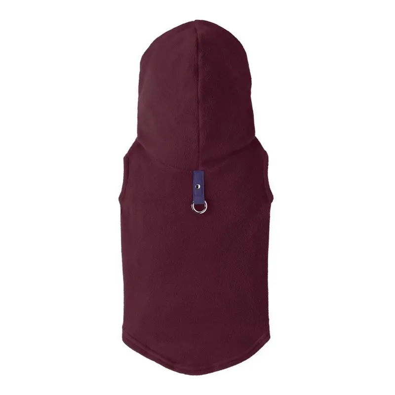 Fleece Vest Hoodie Dog Harness by Gooby - Plum