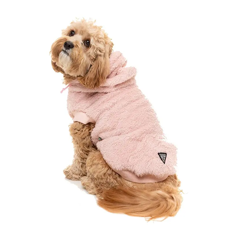 FuzzYard Ready Teddy Dog Hoodie - Blush