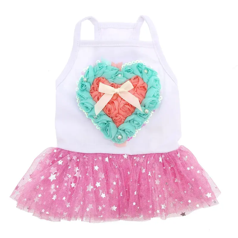 Parisian Pet Hearts and Tulle Dog Dress