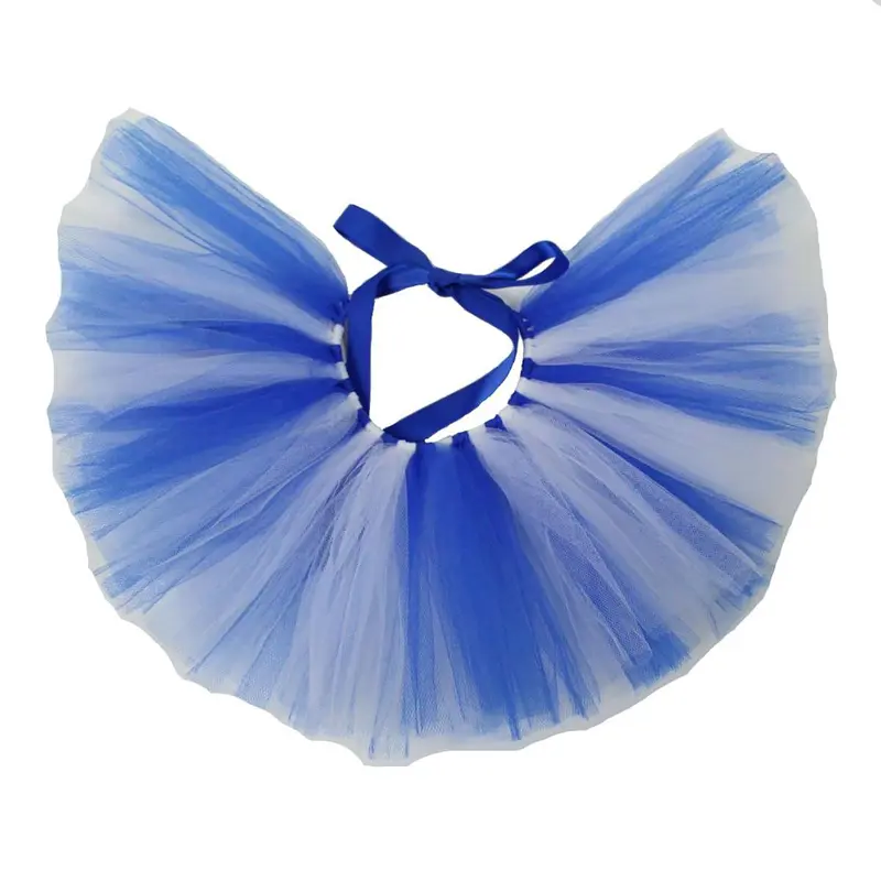 Pawpatu Tulle Dog Tutu - White/Royal Blue