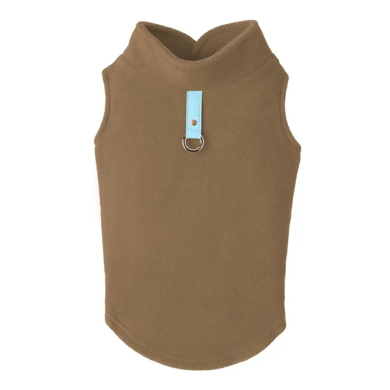 Gooby Fleece Dog Vest - Clay