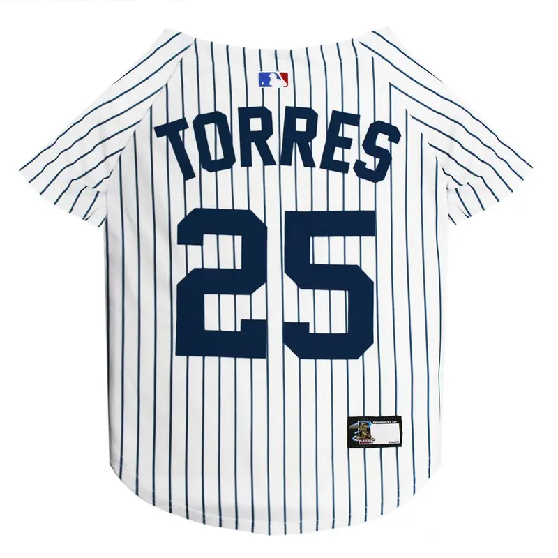 New York Yankee Gleyber Torres Dog Jersey - Pinstripe