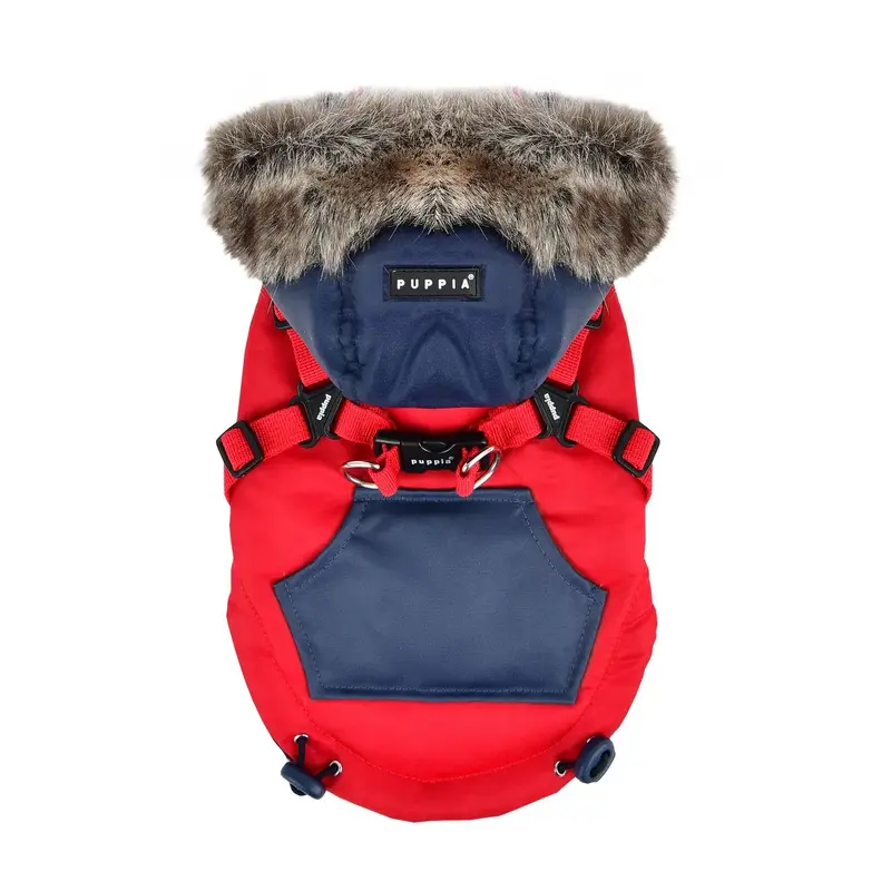 Orson Fleece Dog Vest By Puppia - Red