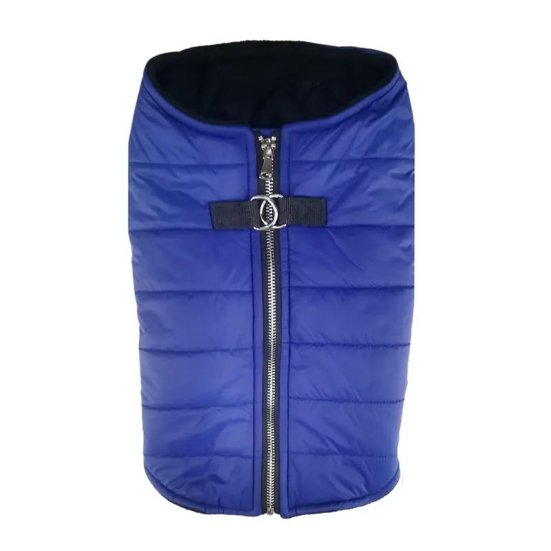 Doggie Design Zip-up Dog Puffer Vest - Navy Blue