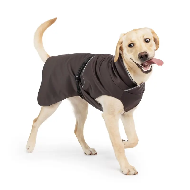 Gold Paw Rain Paw II Dog Raincoat - Black Bean/Storm Gray