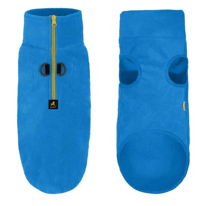 Gooby Half Zip-Up Fleece Dog Vest - Blue