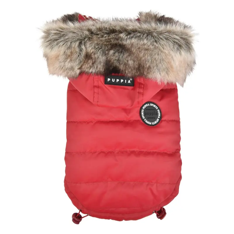 Hollis Reversible Dog Coat by Puppia - Red